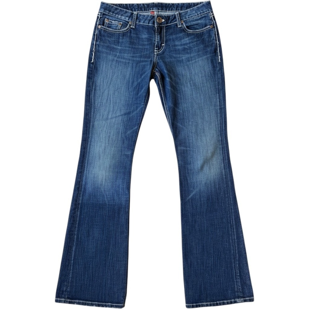 BKE Sabrina Bootcut Jeans 30x35.5 (32.5)Dark Wash Stretch Embroidered BKL2991XL